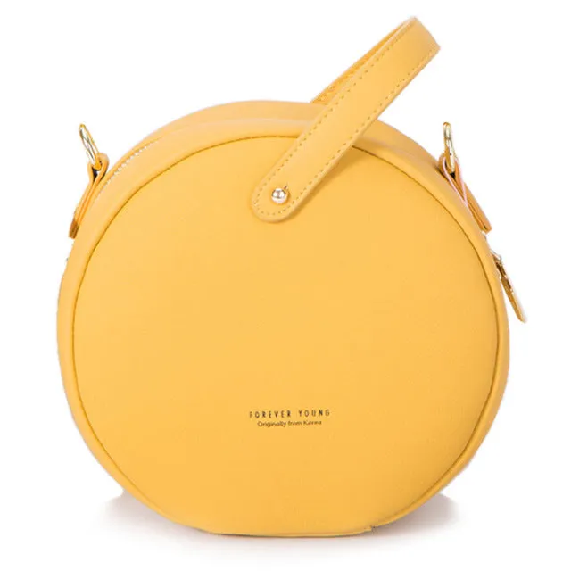 HOT Circular Design Fashion Women Shoulder Bag Leather Women's Crossbody Messenger Bags Ladies Purse Female Round Bolsa Handbag Fashion Nova Bags