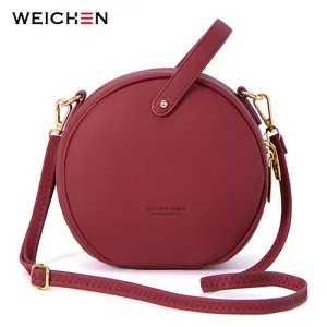 HOT Circular Design Fashion Women Shoulder Bag Leather Women's Crossbody Messenger Bags Ladies Purse Female Round Bolsa Handbag Fashion Nova Bags