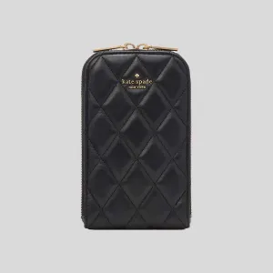 Kate Spade Bags KATE SPADE Carey Quilted North South Phone Crossbody Bag Black KC597