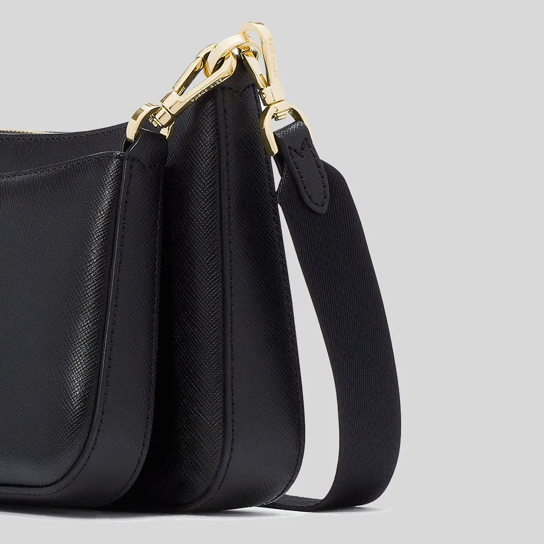 Kate Spade Bags KATE SPADE Duet Saffiano Leather Small Crossbody Bag Black KH757