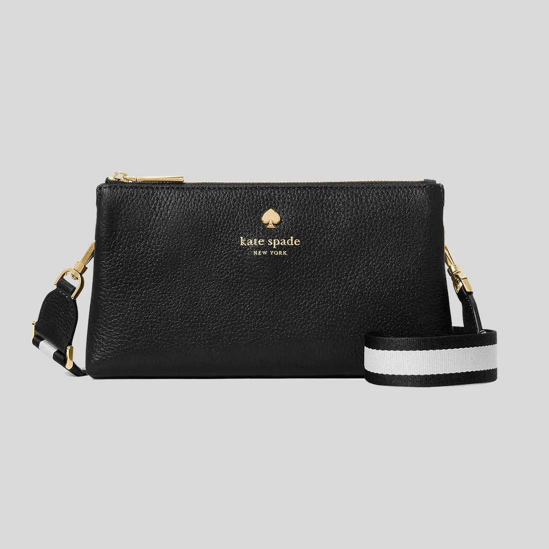 Kate Spade Bags KATE SPADE Emma Pebbled Leather Mini Crossbody Bag Black KK257