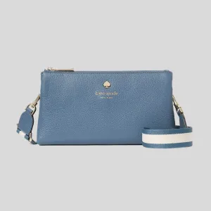 Kate Spade Bags KATE SPADE Emma Pebbled Leather Mini Crossbody Bag Bluestone KK257