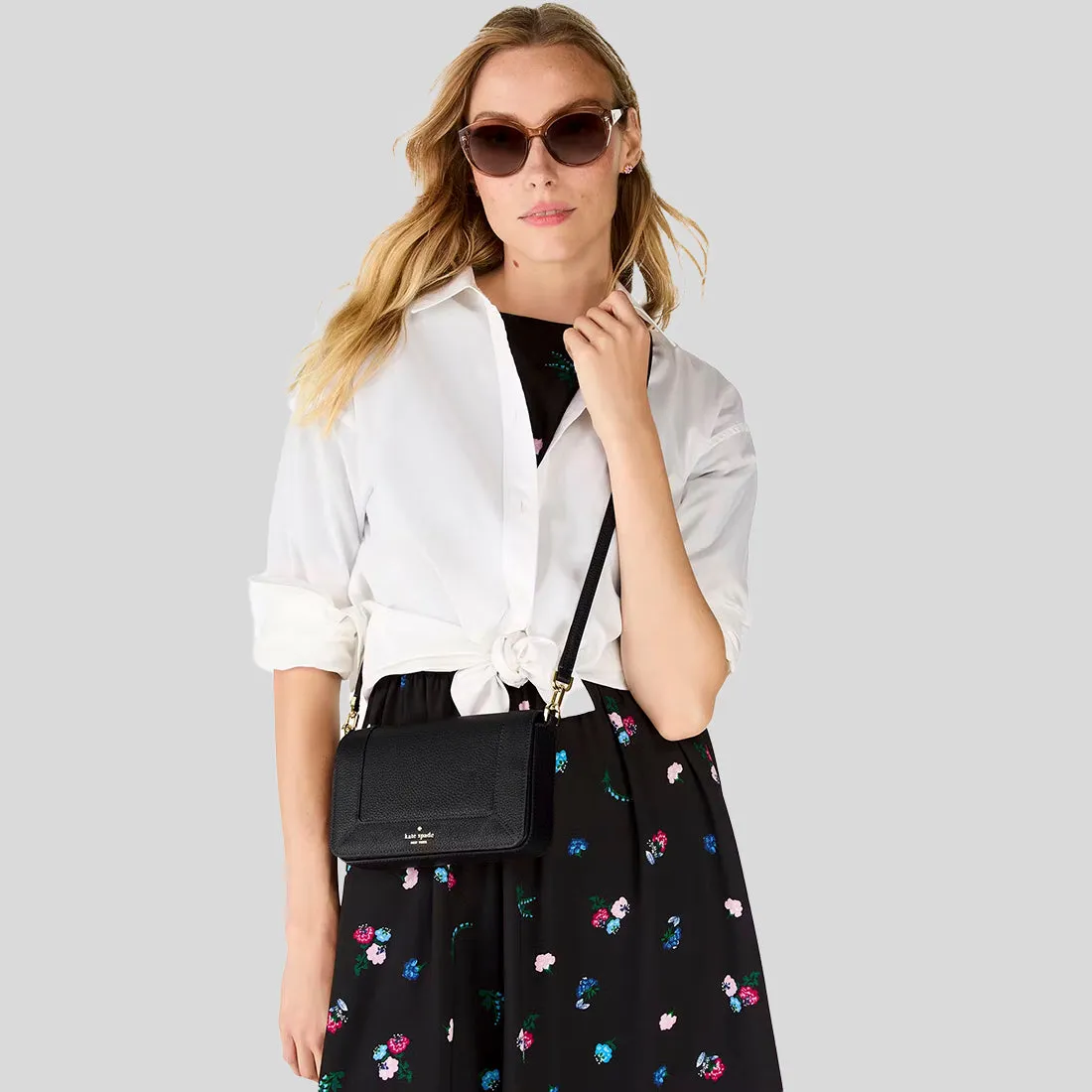 Kate Spade Bags KATE SPADE Lena Mini Flap Crossbody Bag Black KH784