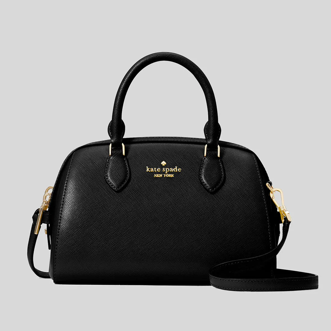 Kate Spade Bags KATE SPADE Madison Saffiano Leather Duffle Crossbody Bag Black KF493