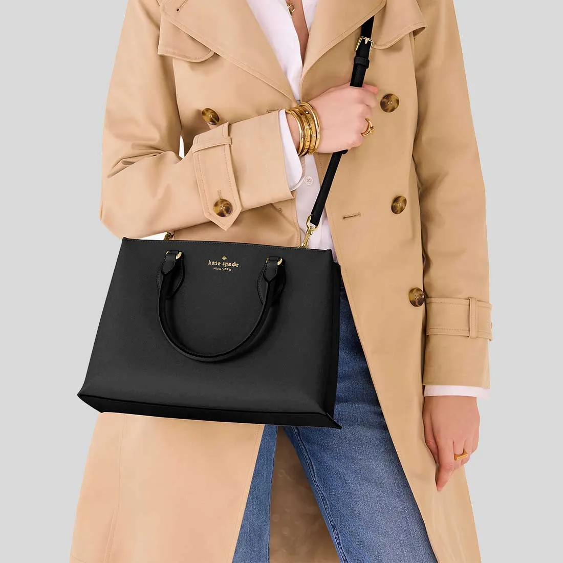 Kate Spade Bags KATE SPADE Rae Medium Satchel Black KK310