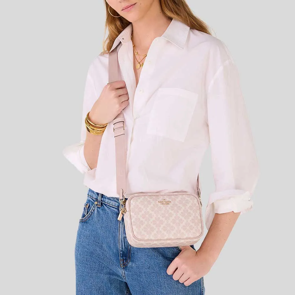 Kate Spade Bags KATE SPADE Signature Spade Flower Mini Camera Bag Rose Smoke KK063