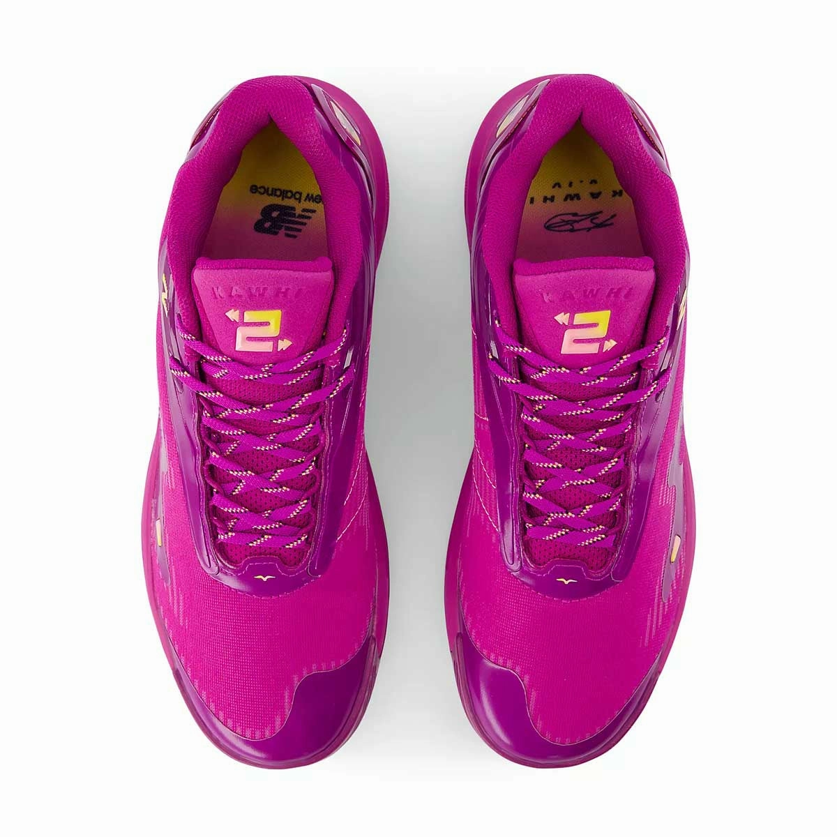 Kawhi IV 'Purple Punch Signal Pink' New Balance sneaker close-ups