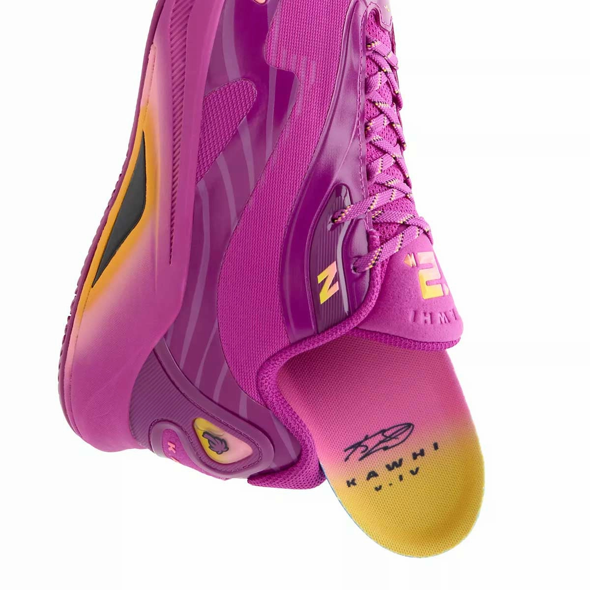 Kawhi IV 'Purple Punch Signal Pink' New Balance sneaker close-ups