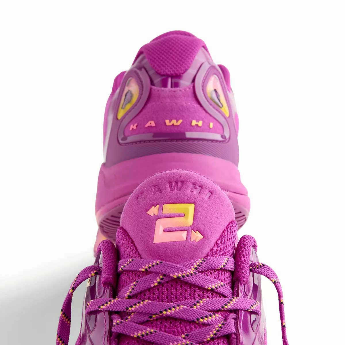 Kawhi IV 'Purple Punch Signal Pink' New Balance sneaker close-ups