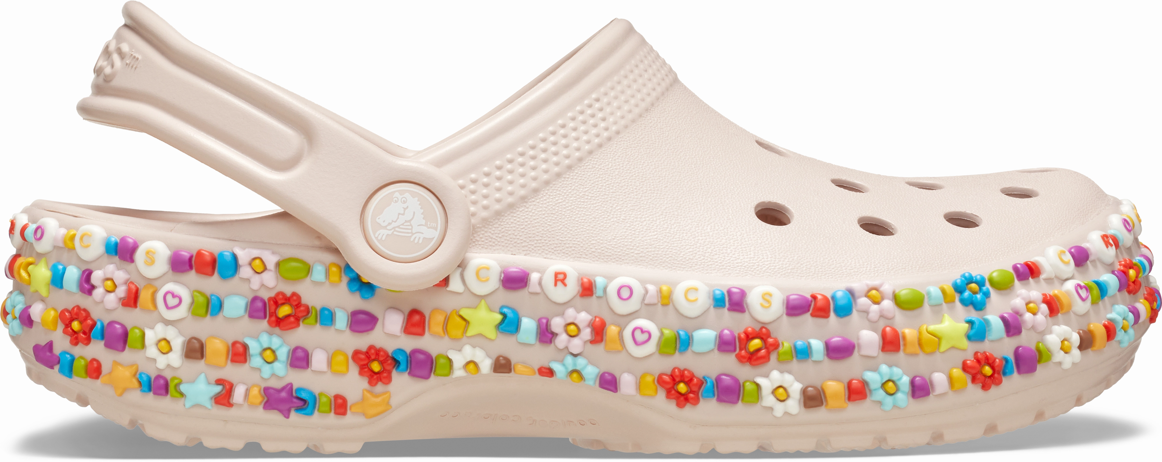 Kids' Beaded Band Clog Crocs slip-on shoes for casual use