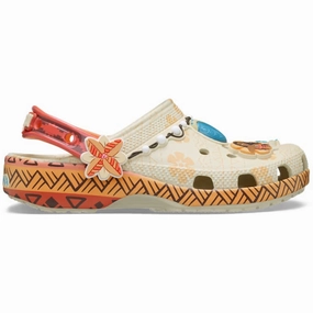 Kids' Disney Moana Classic Clog Crocs slip-on shoes for casual use