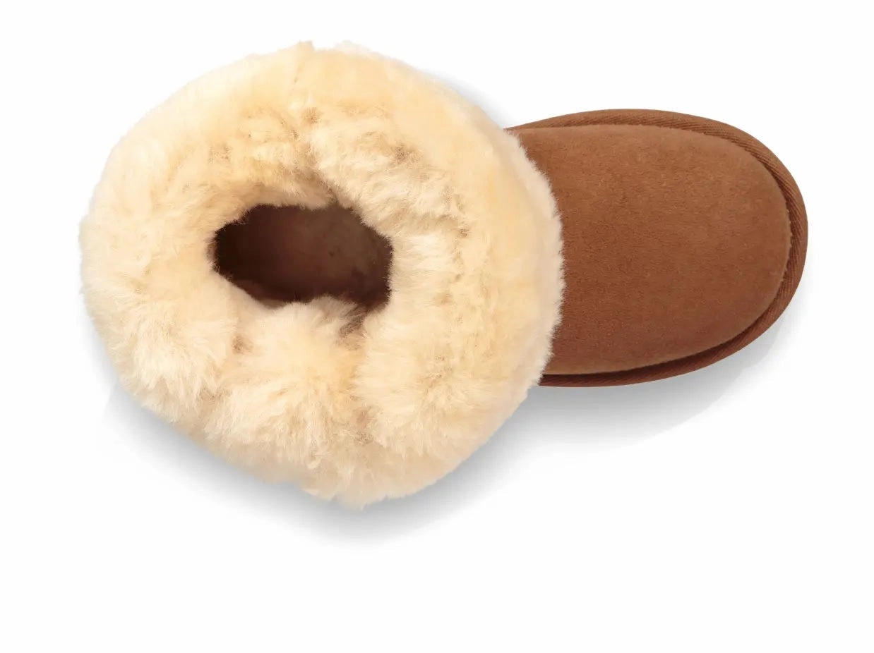 Kids UGG Bailey Button II  Cozy Sheepskin Boot with Versatile Style Ugg cozy footwear visuals