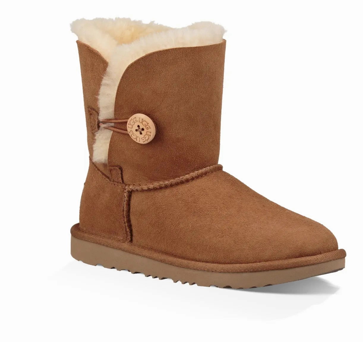 Kids UGG Bailey Button II  Cozy Sheepskin Boot with Versatile Style Ugg cozy footwear visuals