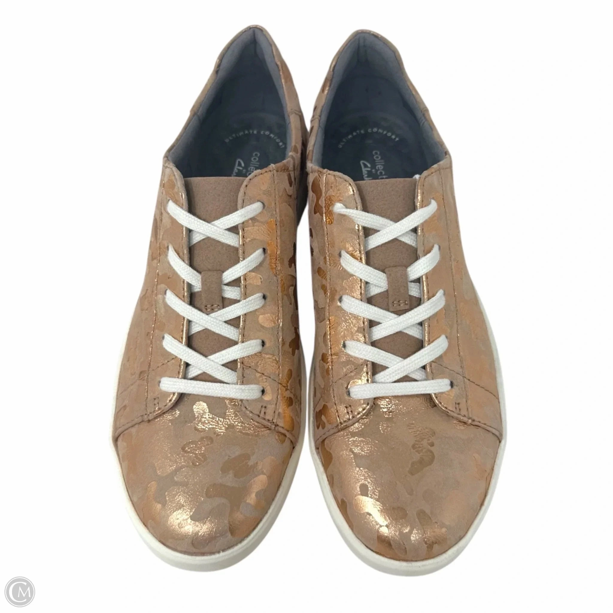 Layton Pace Sneaker By Clarks In Rose Gold, Size: 10.5 Leather Footwear