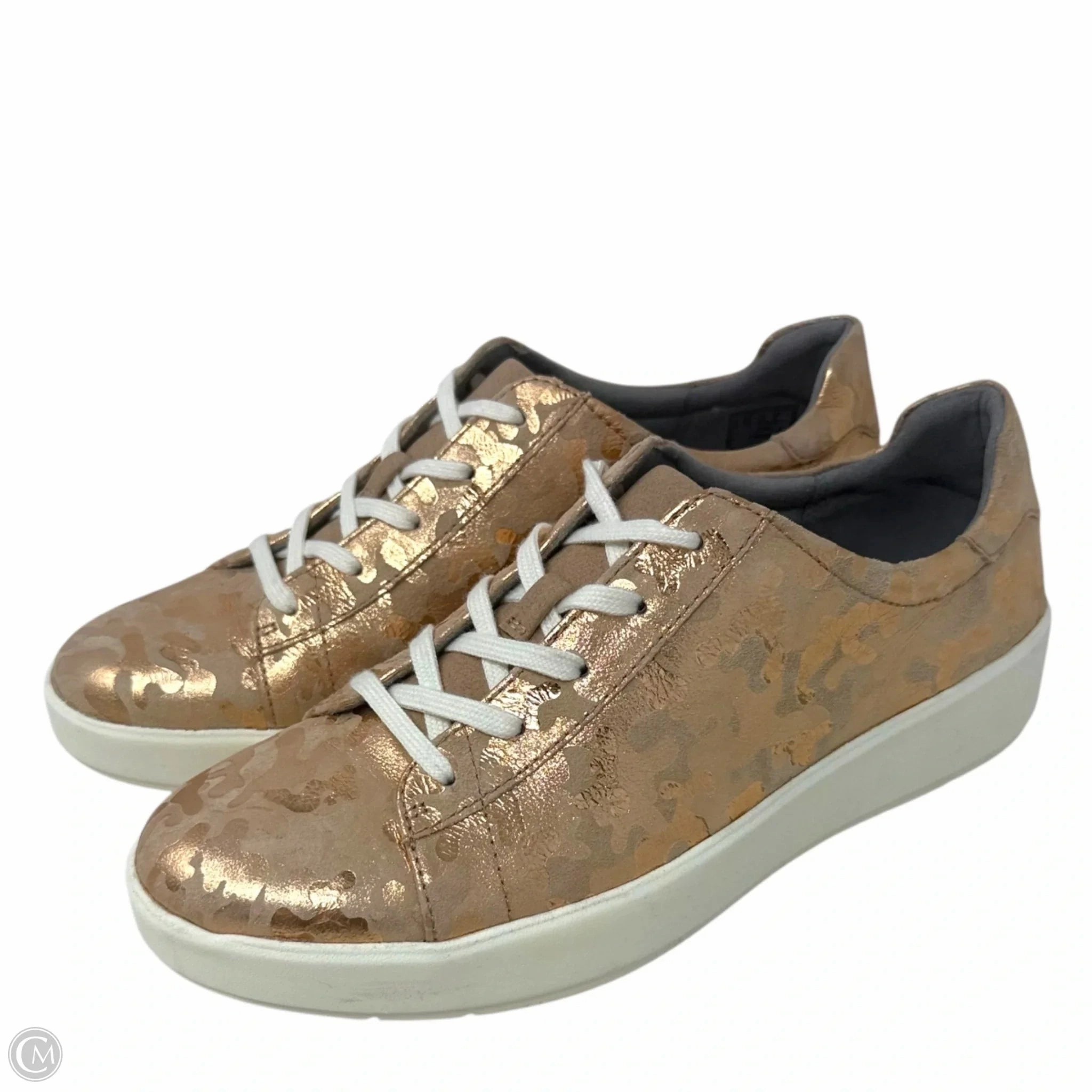 Layton Pace Sneaker By Clarks In Rose Gold, Size: 10.5 Leather Footwear