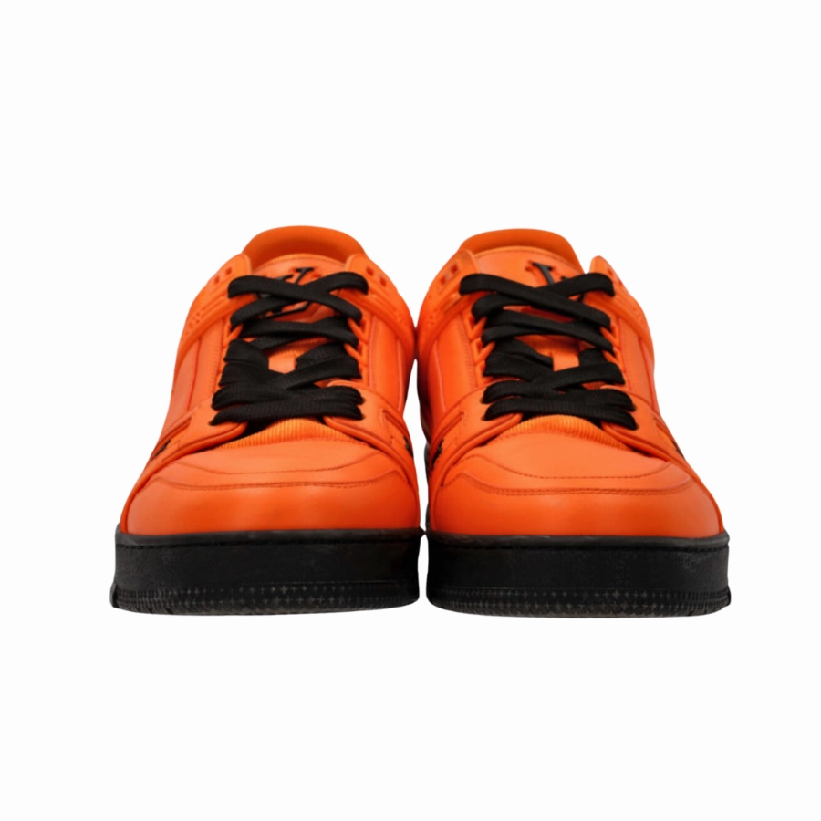 Louis Vuitton LV Trainer Orange Black Modern Sneakers