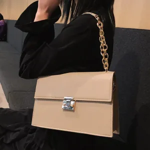 Luxury Brand Handbag 2020 Fashion New High Quality PU Leather Women's Handbag Large Tote bag Lock Chain Shoulder Messenger Bags Fashion Nova Bags