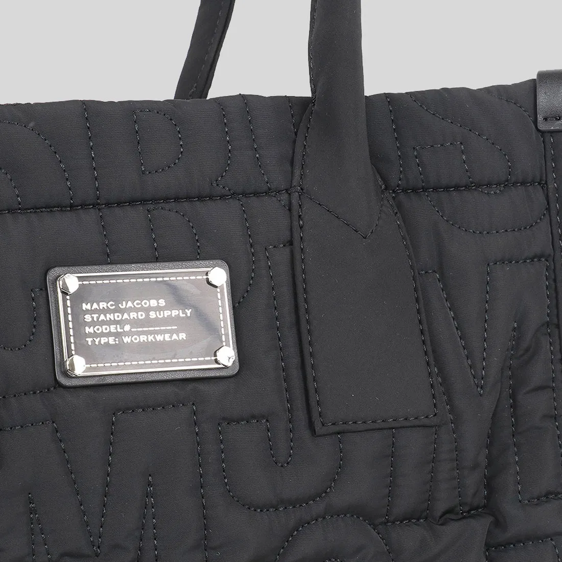 Marc Jacobs Bags MARC JACOBS Large Quilted Logo Nylon Tote Black 4S4HTT008H02