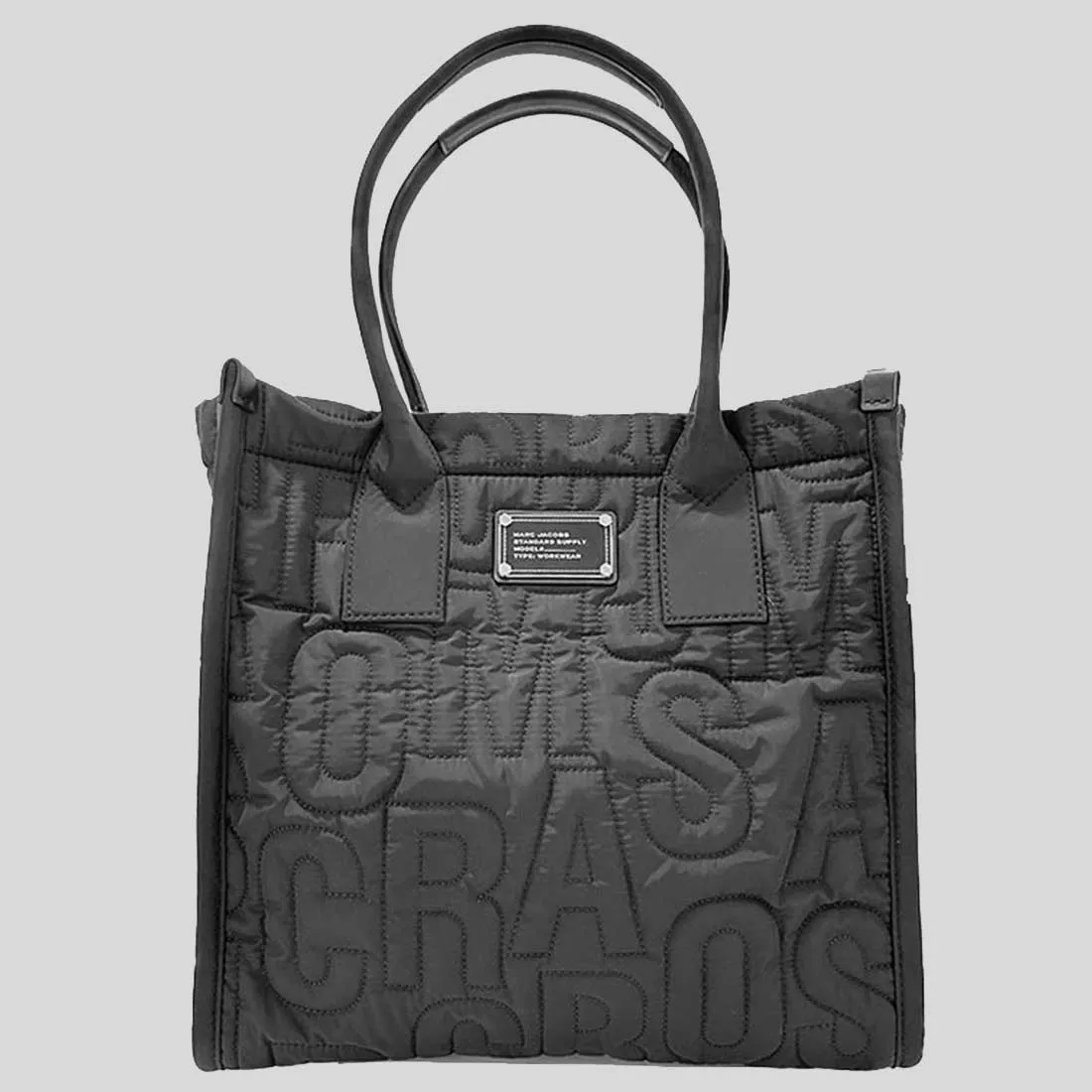 Marc Jacobs Bags MARC JACOBS Large Quilted Logo Nylon Tote Black 4S4HTT008H02