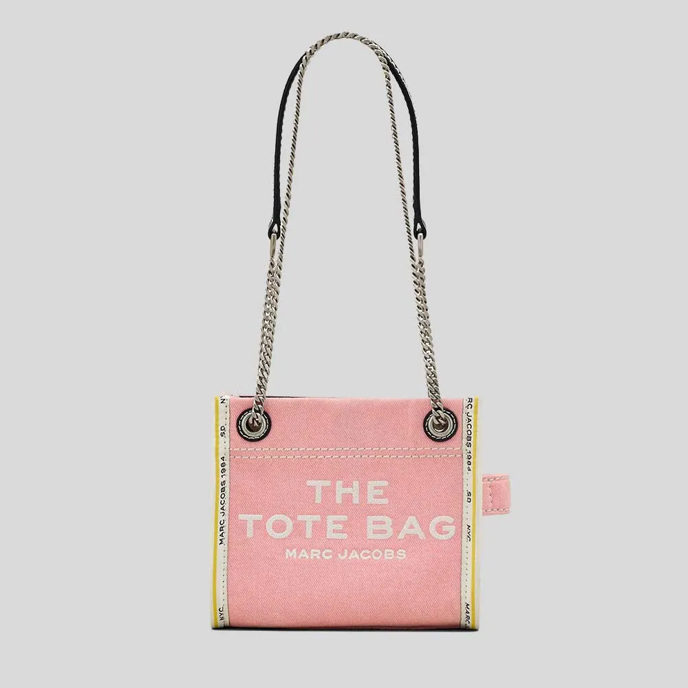 Marc Jacobs Bags MARC JACOBS The Denim Chain Crossbody Tote Bag Ribbon Pink 2F4HCR016H05