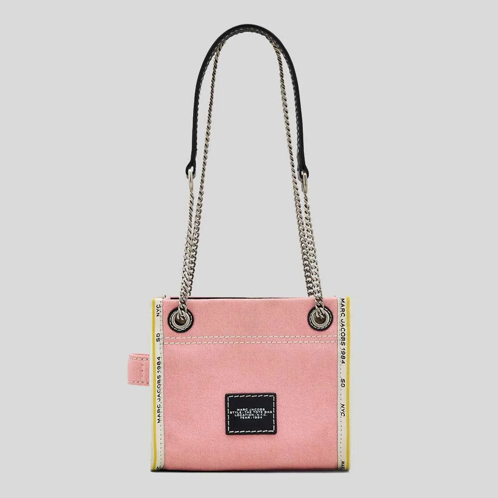 Marc Jacobs Bags MARC JACOBS The Denim Chain Crossbody Tote Bag Ribbon Pink 2F4HCR016H05