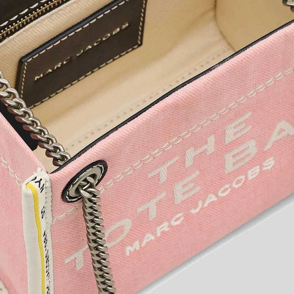 Marc Jacobs Bags MARC JACOBS The Denim Chain Crossbody Tote Bag Ribbon Pink 2F4HCR016H05