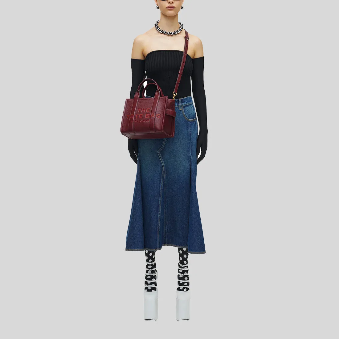 Marc Jacobs Bags MARC JACOBS The Leather Small Tote Bag Traveler Tote Cherry H009L01SP21