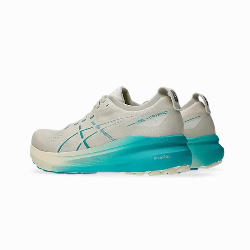 Men's Asics GEL-KAYANO 31 Birch /Wave Teal Cushion Control Trainers