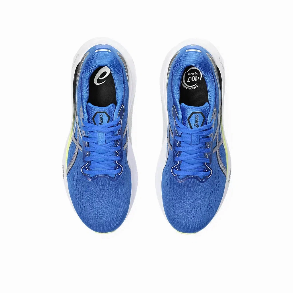 Men's Asics Kayano 30 Illusion Blue/Glow Yellow Cushion Control Trainers