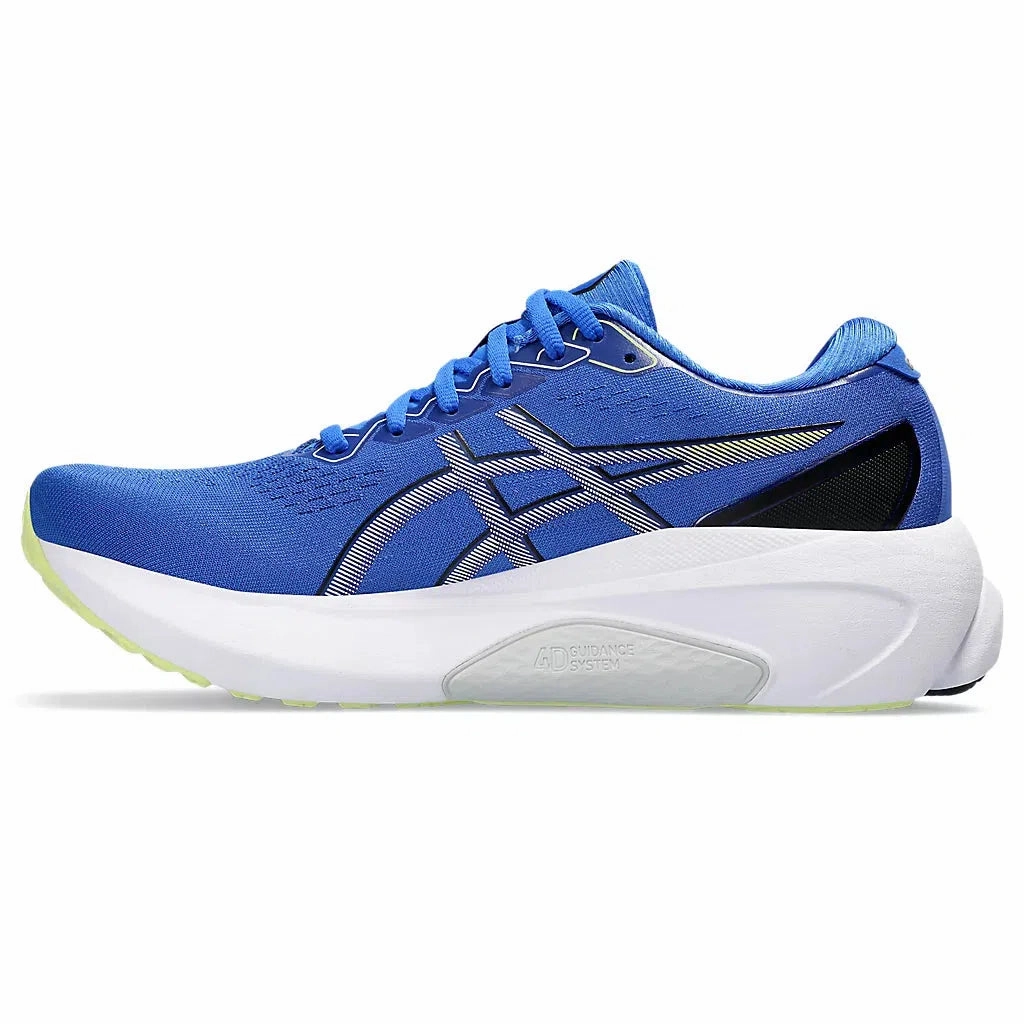 Men's Asics Kayano 30 Illusion Blue/Glow Yellow Cushion Control Trainers