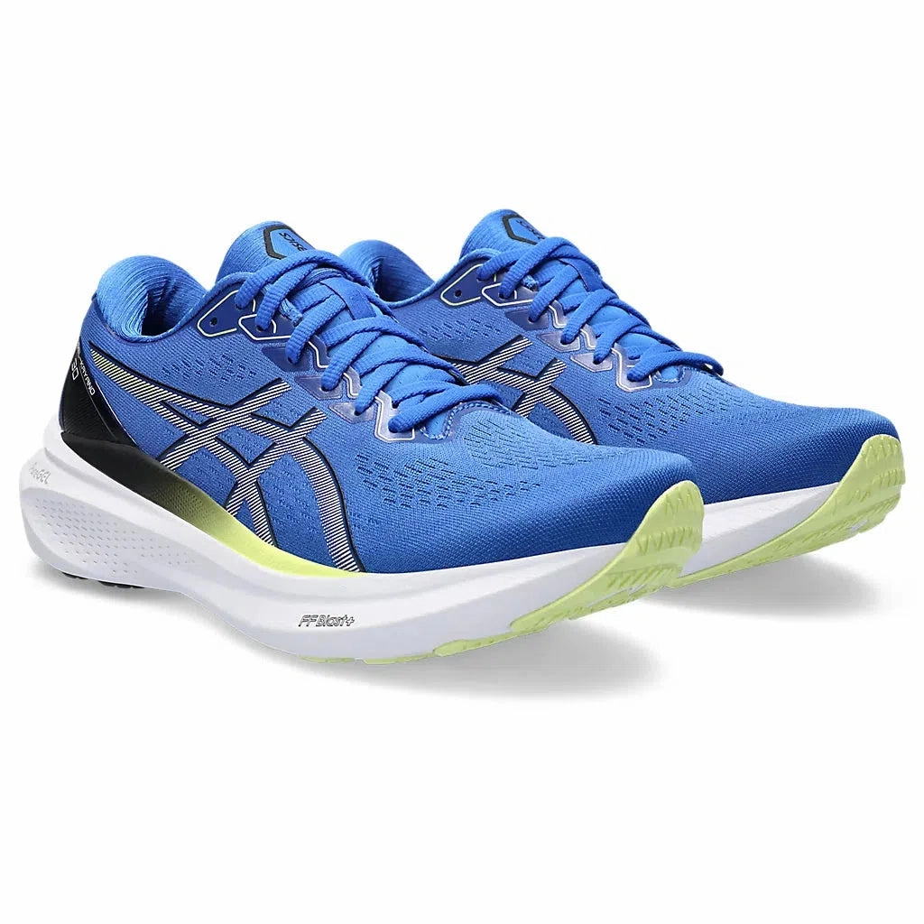 Men's Asics Kayano 30 Illusion Blue/Glow Yellow Cushion Control Trainers
