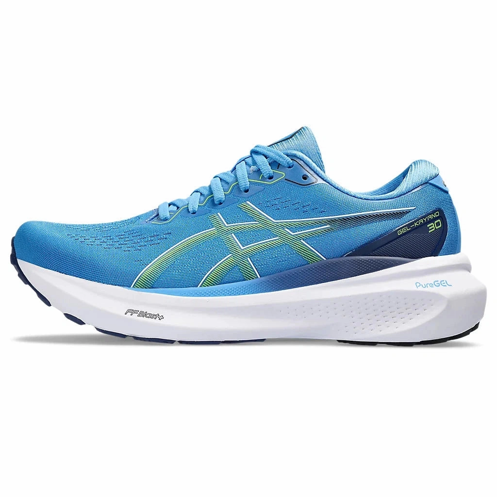 Men's Asics Kayano 30 Waterscape/Electric Lime Cushion Control Trainers