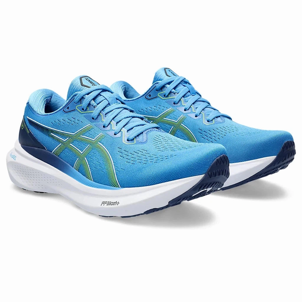 Men's Asics Kayano 30 Waterscape/Electric Lime Cushion Control Trainers