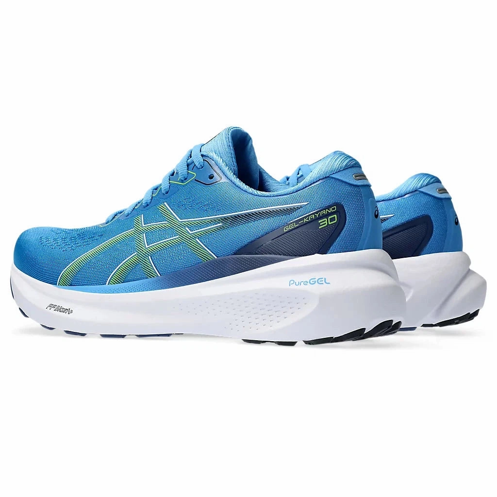 Men's Asics Kayano 30 Waterscape/Electric Lime Cushion Control Trainers