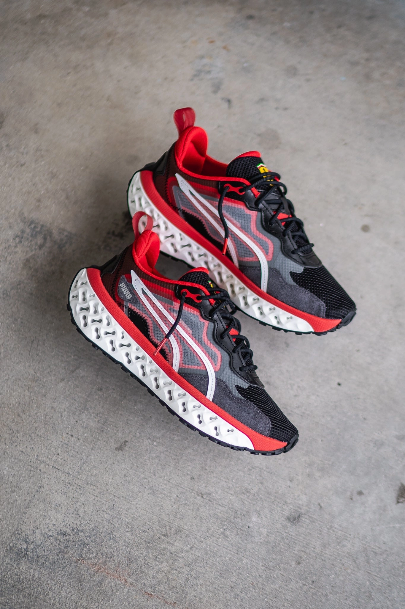 Men's Puma XETIC Sculpt x Ferrari (Rosso Corsa) Puma athletic shoe visuals