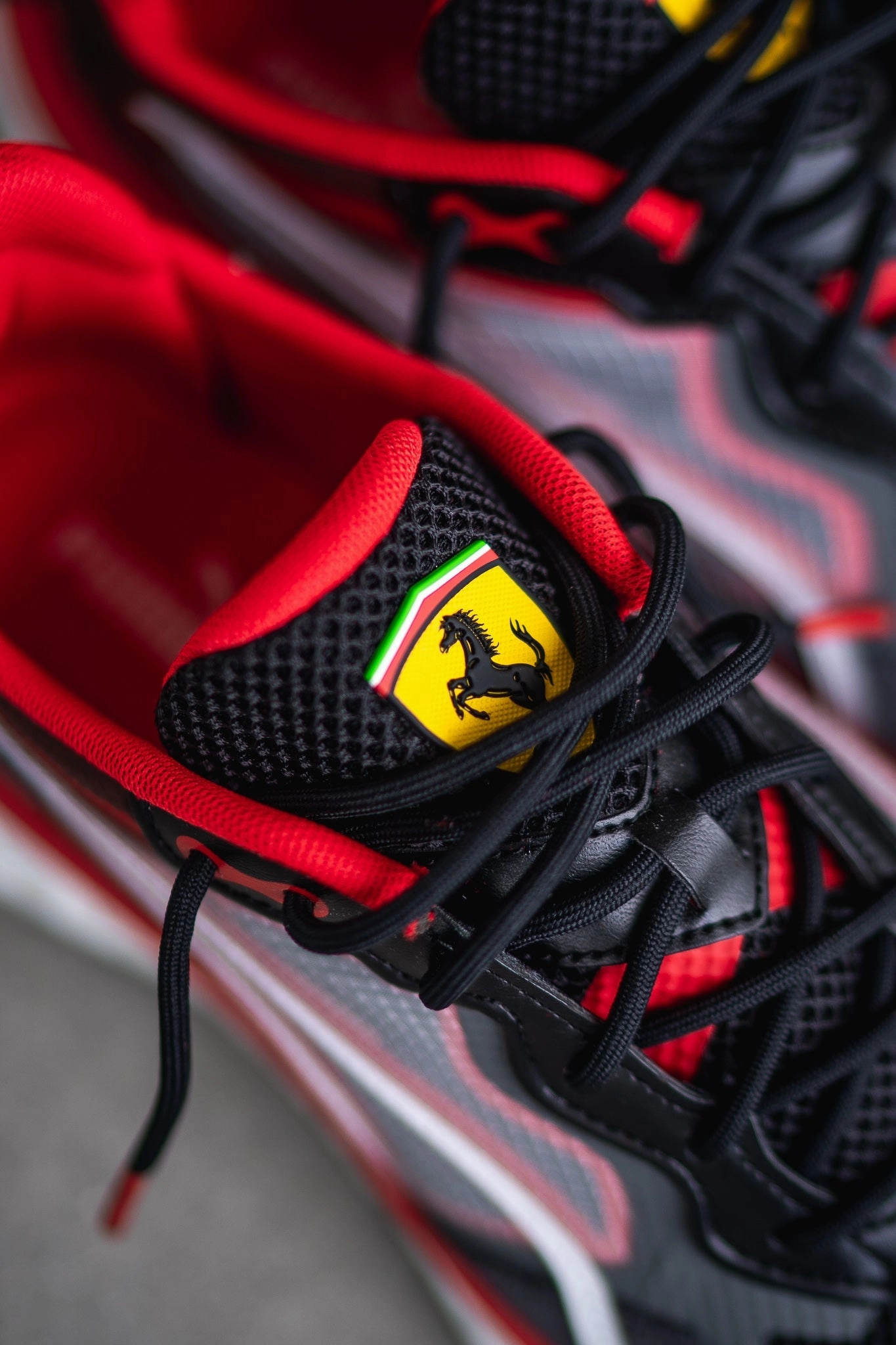 Men's Puma XETIC Sculpt x Ferrari (Rosso Corsa) Puma athletic shoe visuals