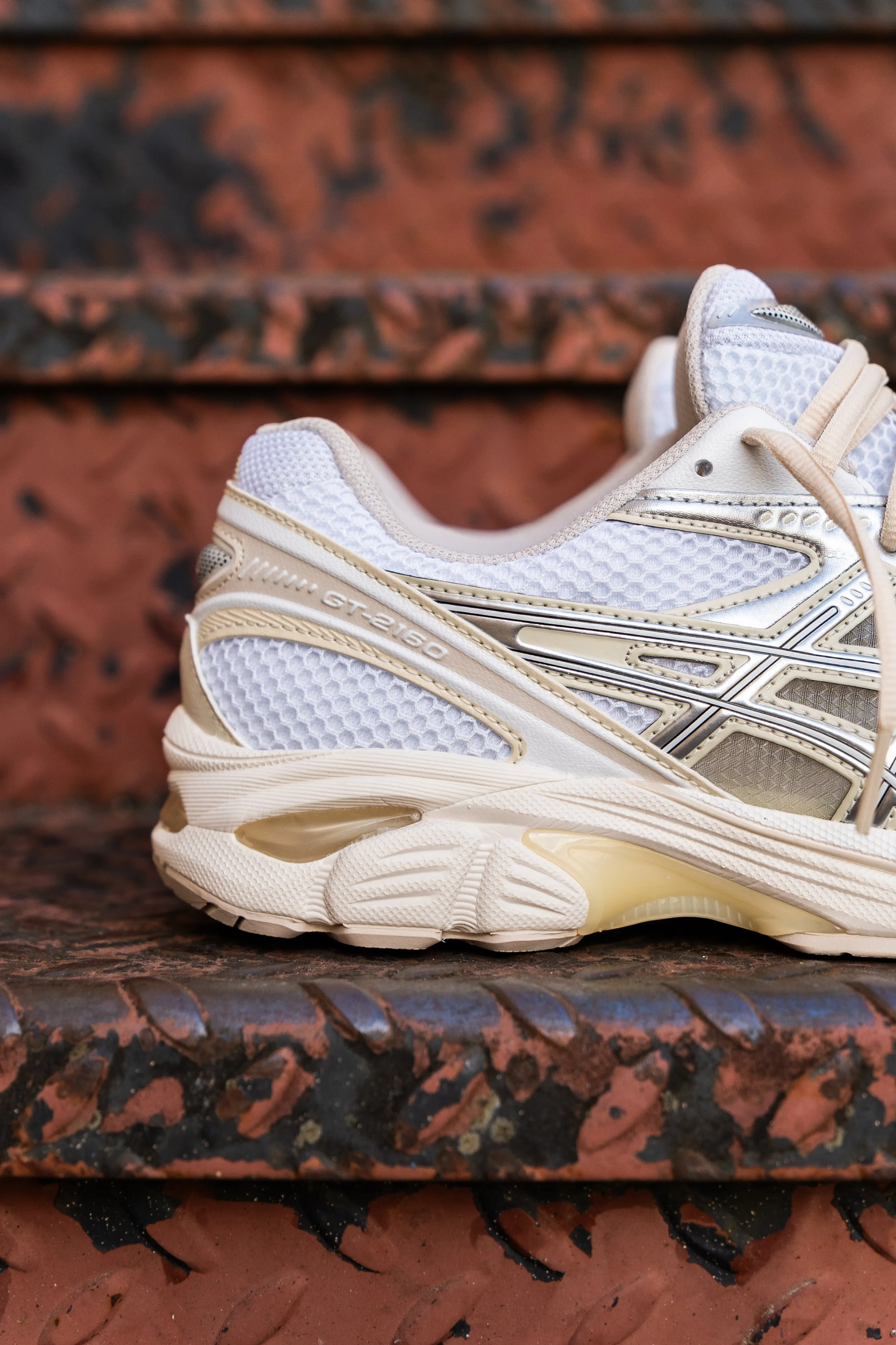 Mens Asics Above The Clouds x GT-2160 (White/Pure Silver) running shoe close-up shots