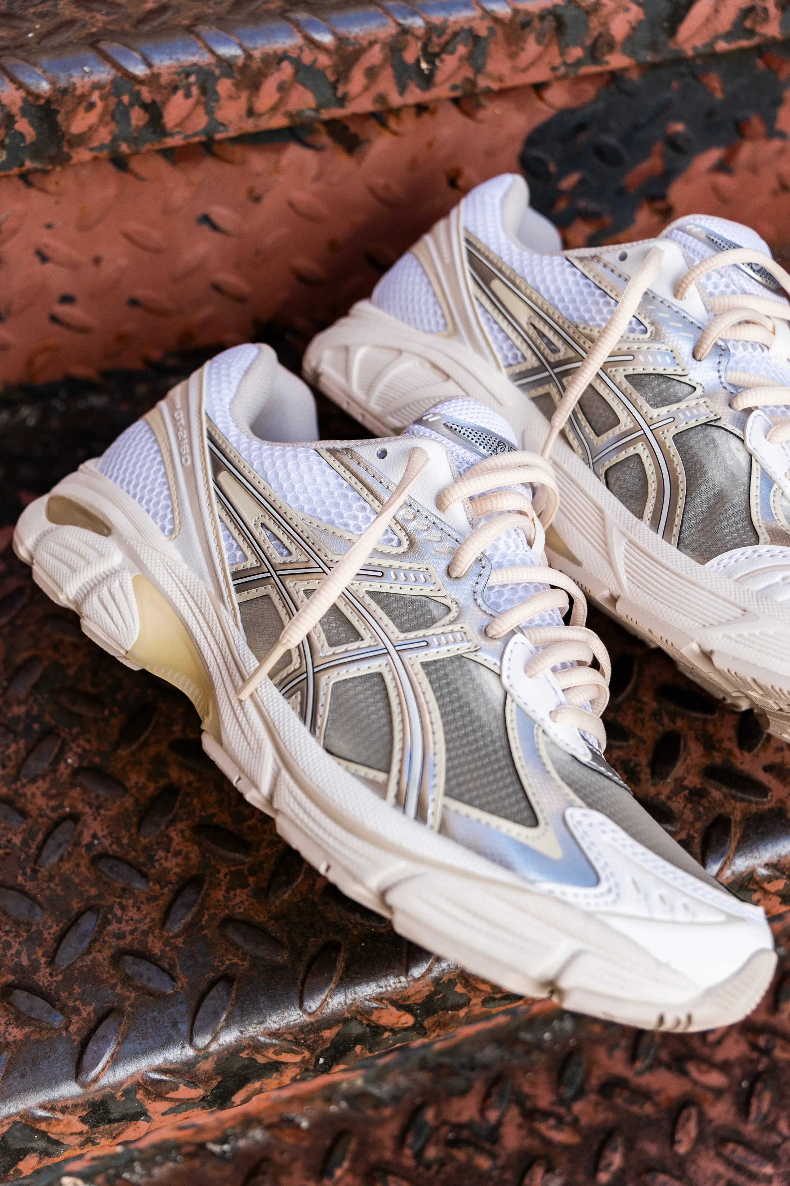 Mens Asics Above The Clouds x GT-2160 (White/Pure Silver) running shoe close-up shots