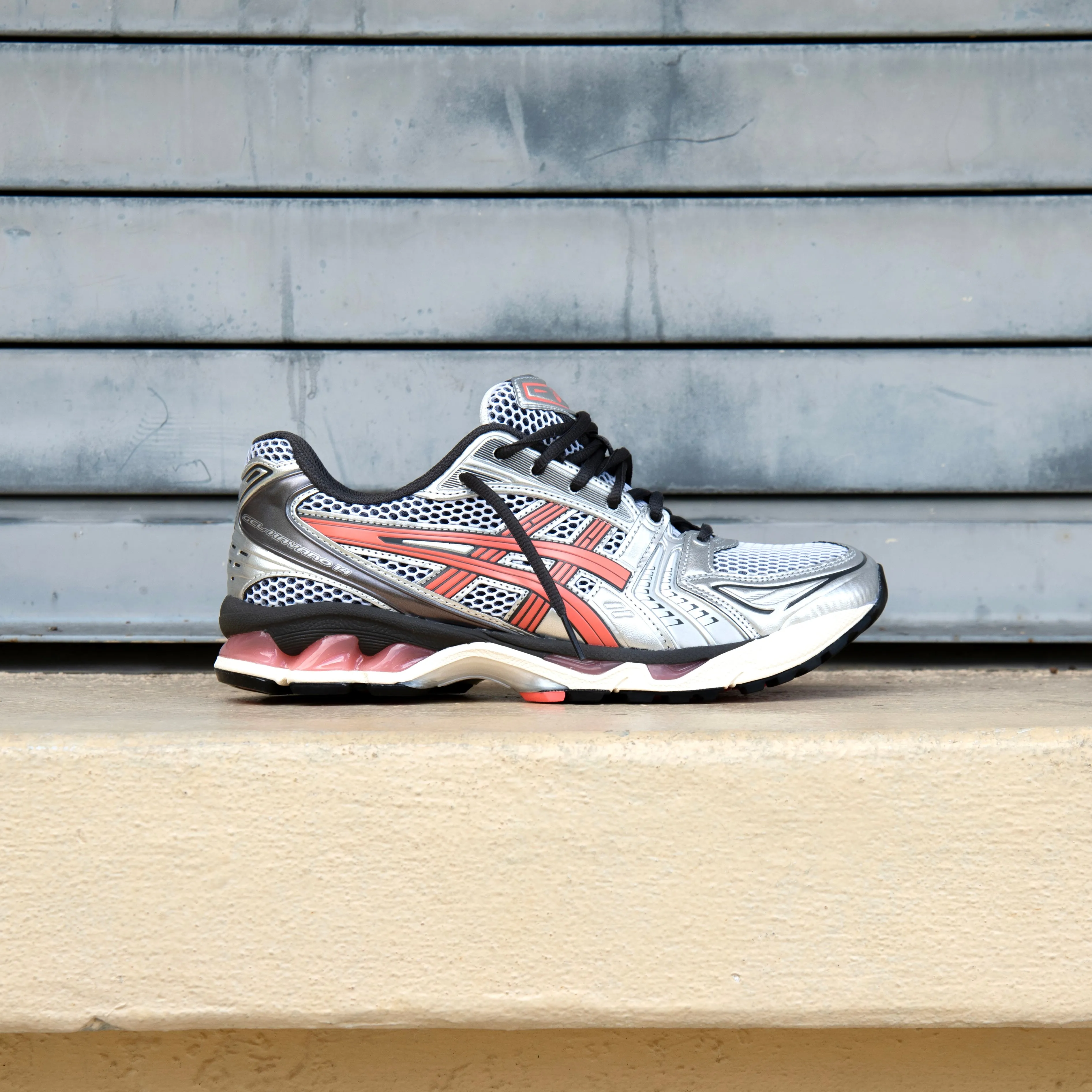 Mens Asics Gel-Kayano 14 (White/Papaya) Asics sport performance shoes