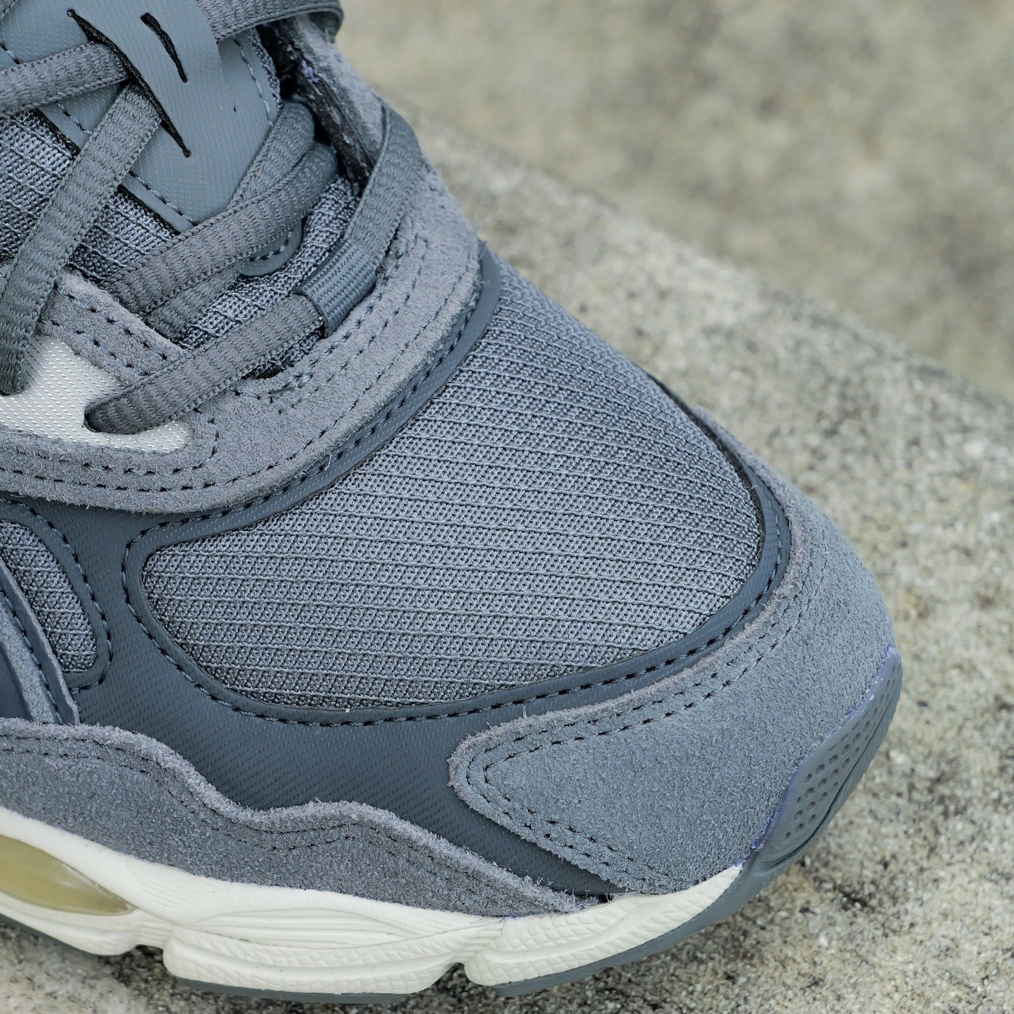Mens Asics Gel-NYC (Steel Grey/Carrier Grey) running shoe close-up shots