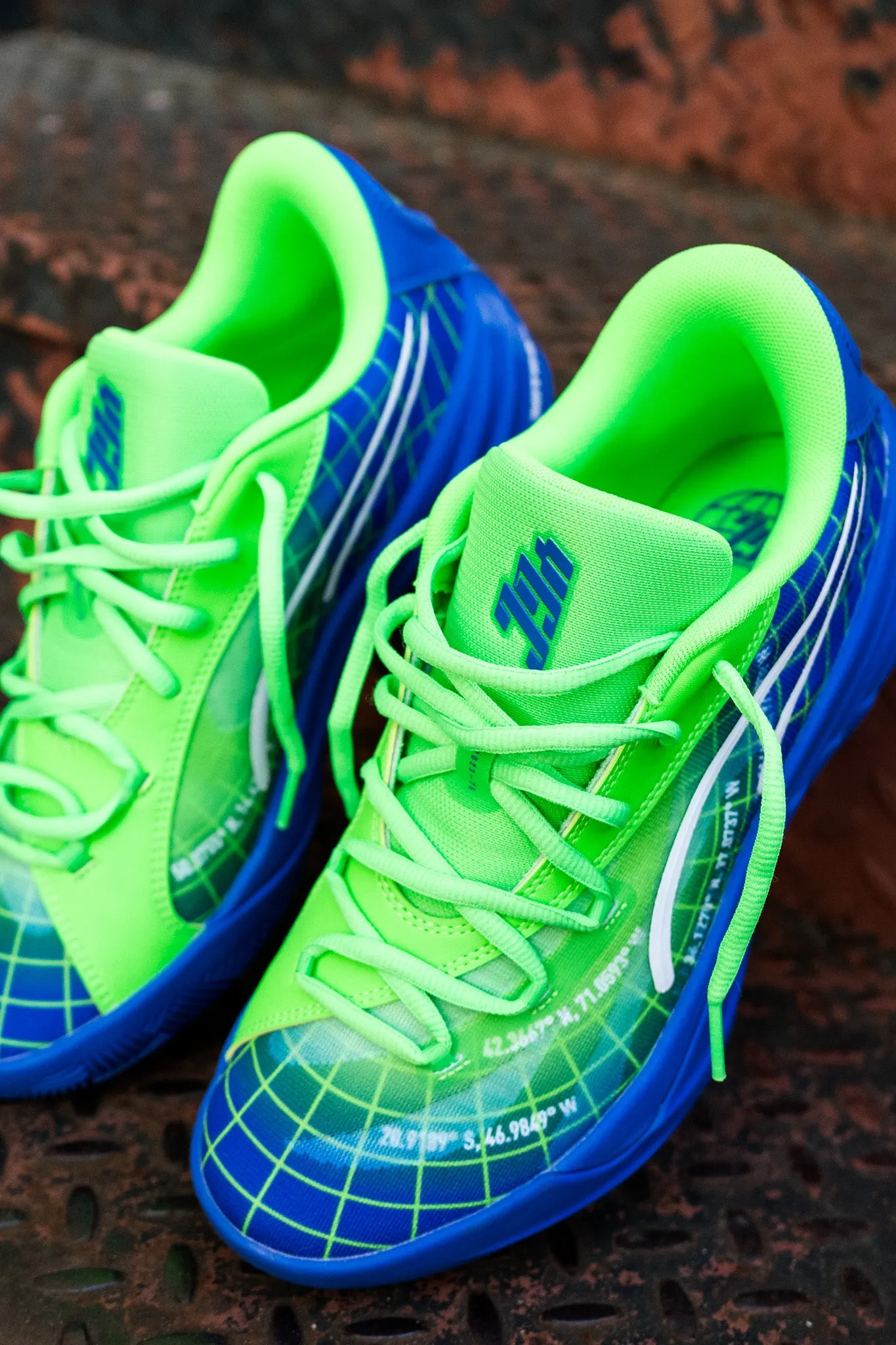 Mens Puma All-Pro NITRO Marcus Smart PE (Fluor Green Pes) Puma athletic shoe visuals
