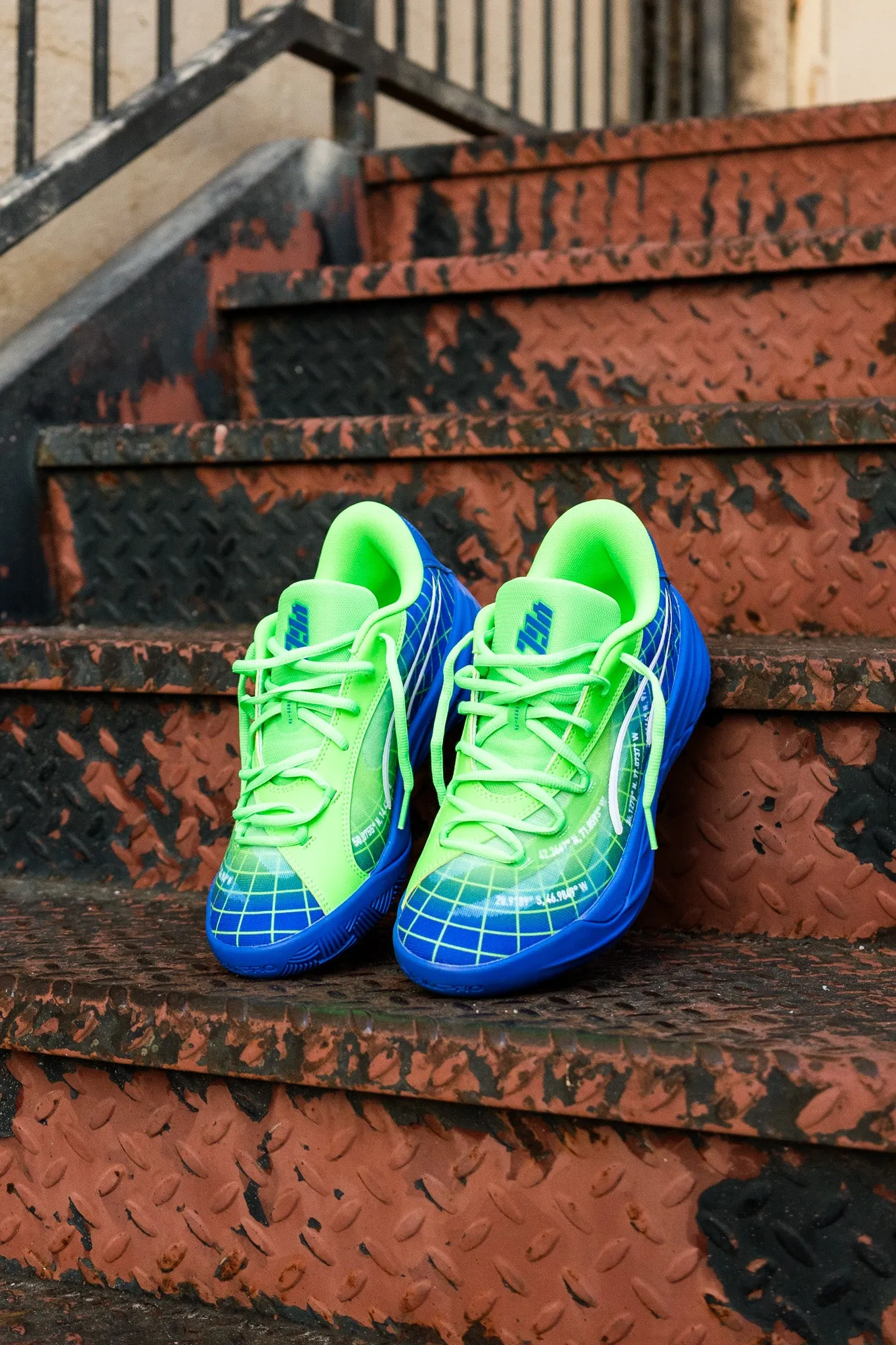 Mens Puma All-Pro NITRO Marcus Smart PE (Fluor Green Pes) Puma athletic shoe visuals