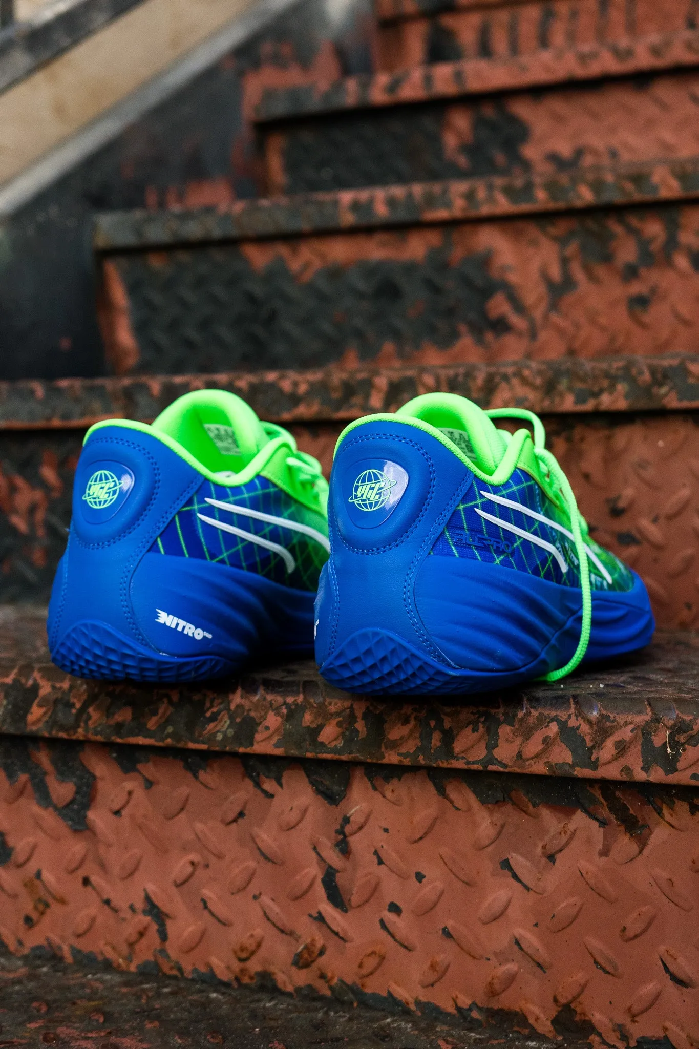 Mens Puma All-Pro NITRO Marcus Smart PE (Fluor Green Pes) Puma athletic shoe visuals