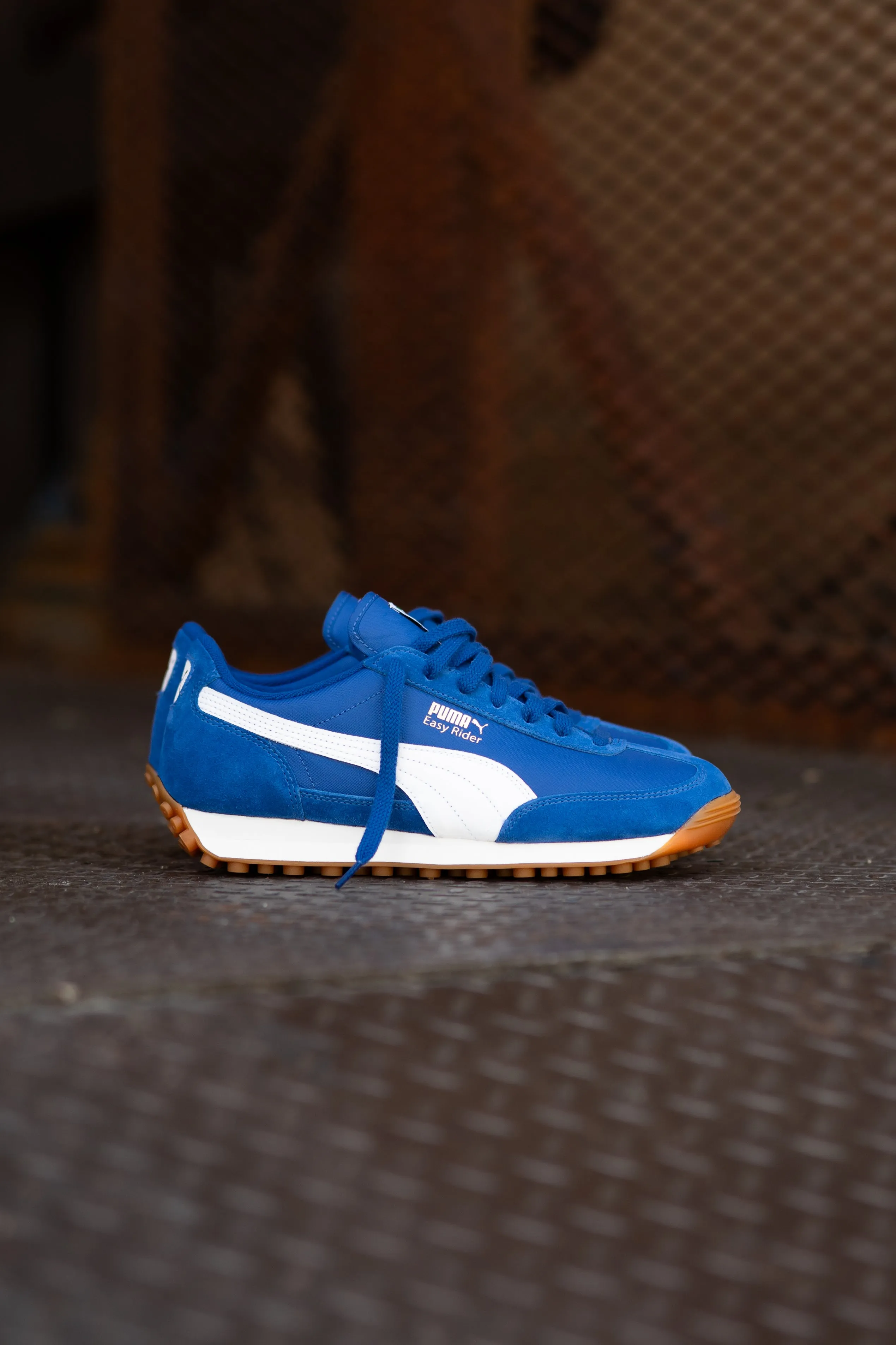 Mens Puma Easy Rider Vintage (Clyde Royal/ Puma White) Puma athletic shoe visuals