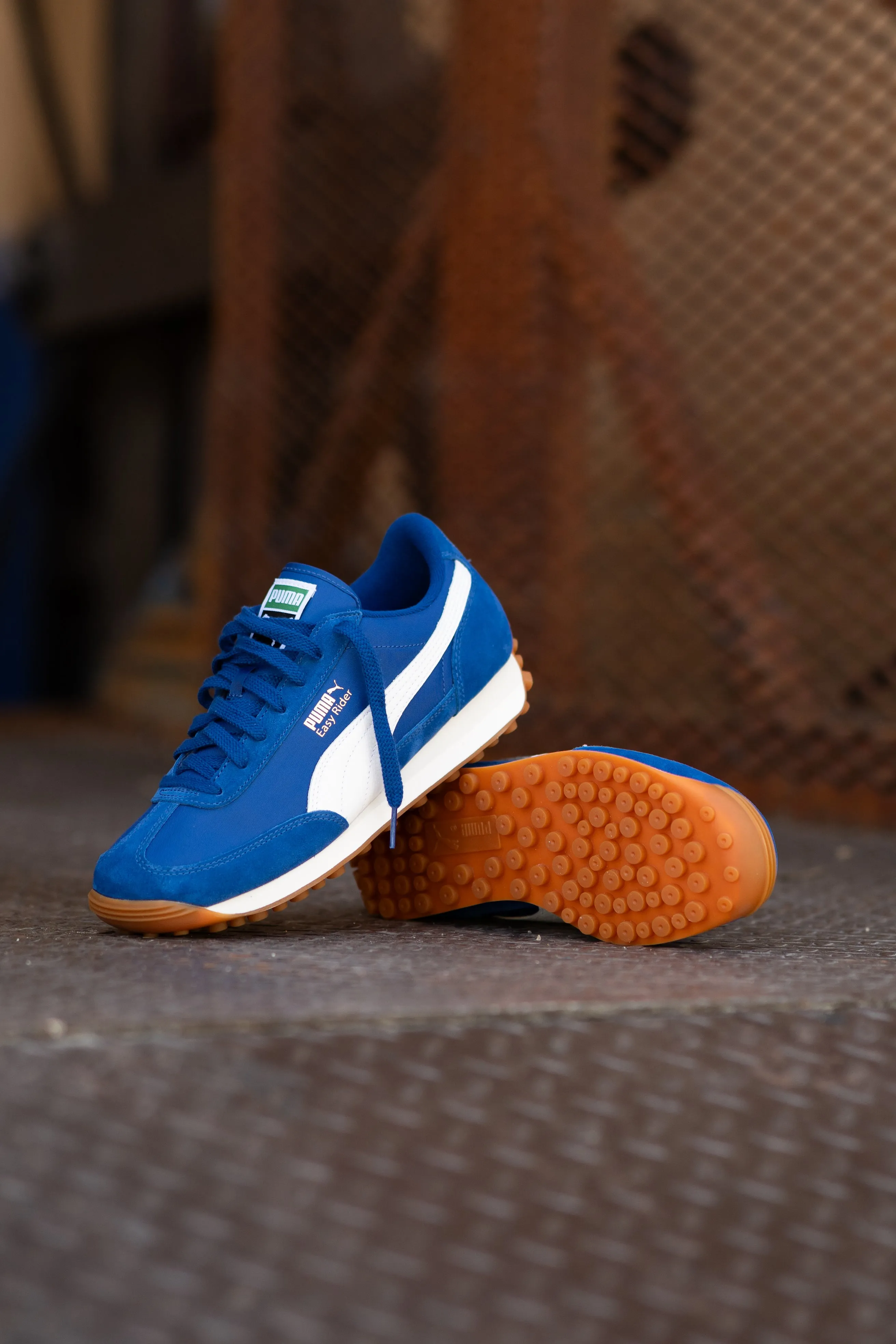 Mens Puma Easy Rider Vintage (Clyde Royal/ Puma White) Puma athletic shoe visuals