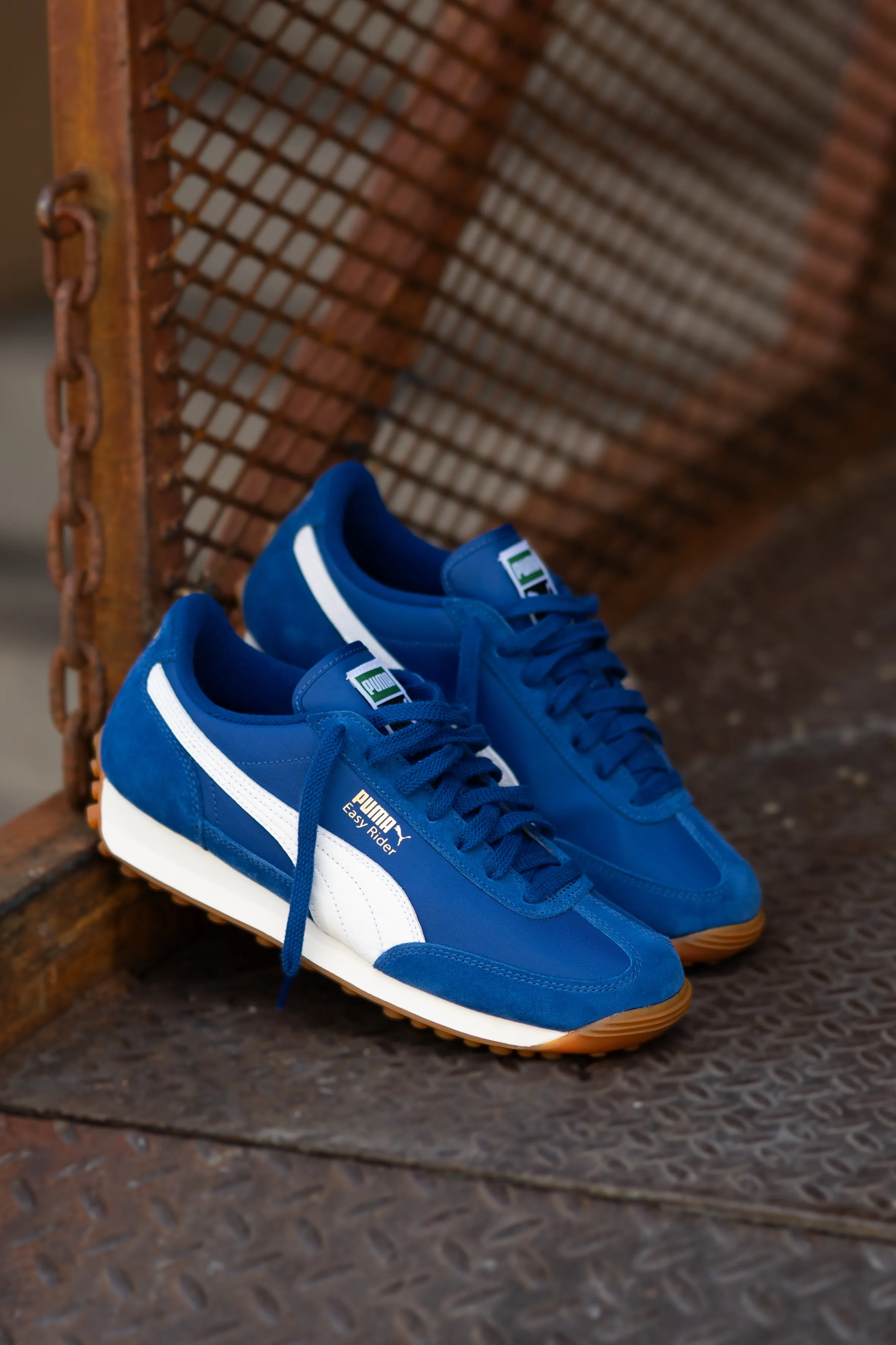 Mens Puma Easy Rider Vintage (Clyde Royal/ Puma White) Puma athletic shoe visuals