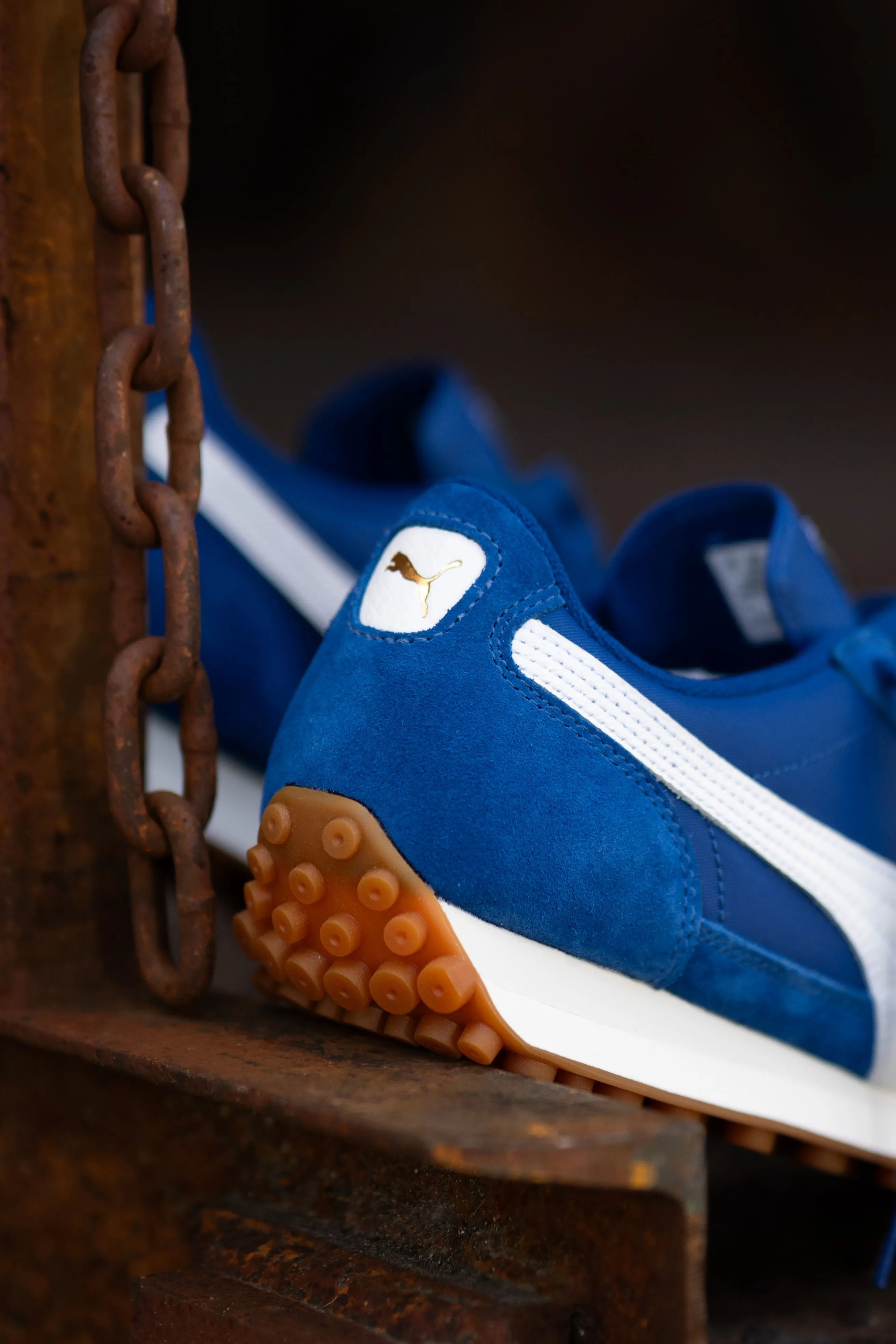 Mens Puma Easy Rider Vintage (Clyde Royal/ Puma White) Puma athletic shoe visuals