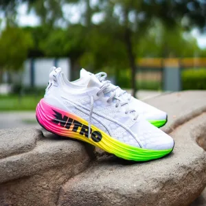 Mens Puma ForeverRUN Nitro Futrograde (White/Gecko Green) Puma trendy footwear styles
