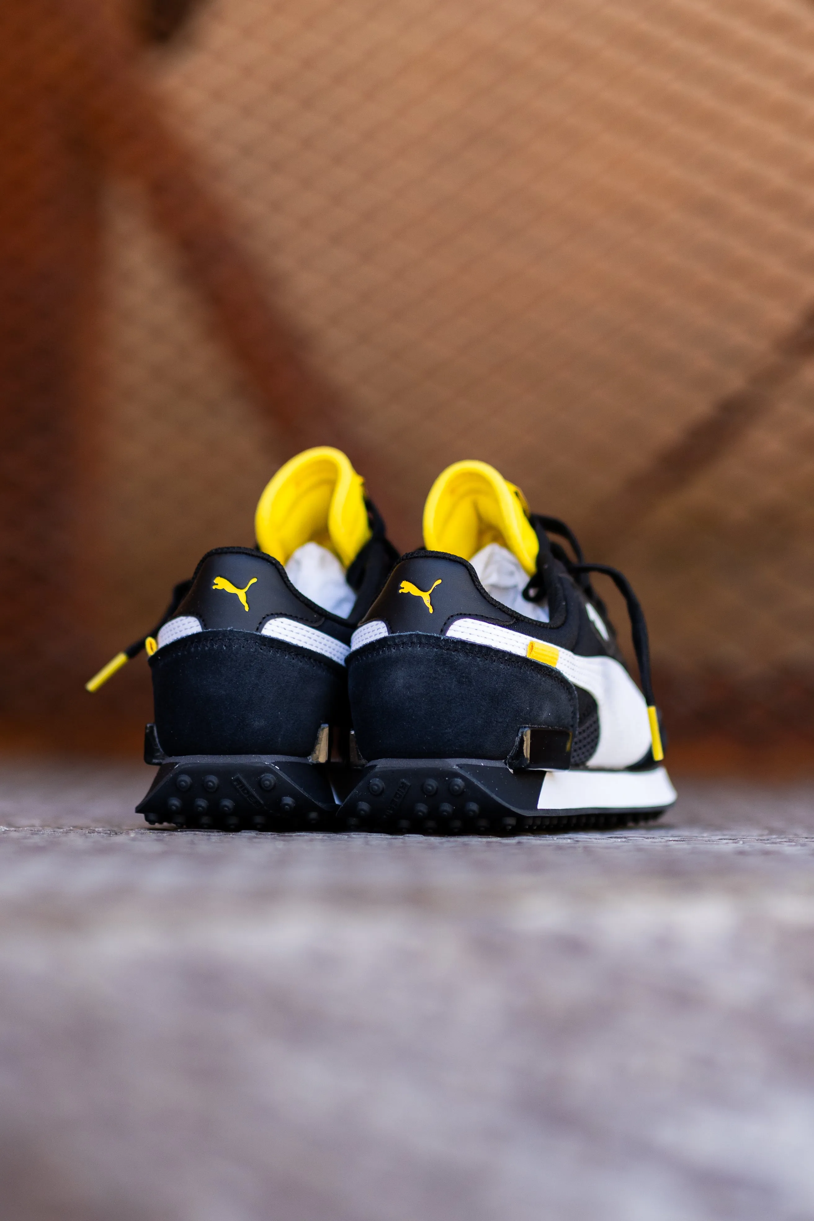 Mens Puma Future Rider BVB (Asphalt/Black/Cyber Yellow) Puma athletic shoe visuals