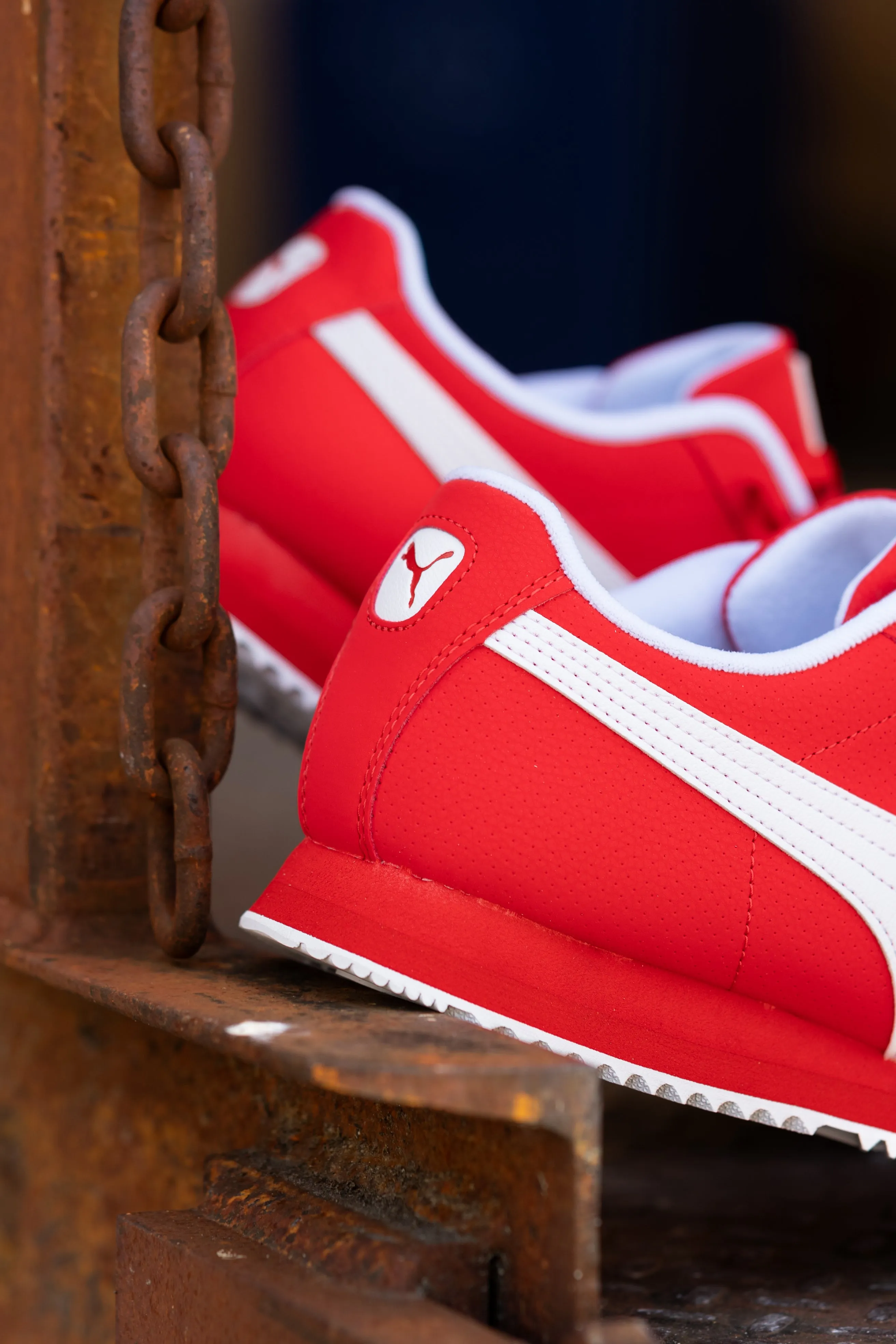 Mens Puma Roma 24 Reversed (For All Time Red/Puma White) Puma athletic shoe visuals